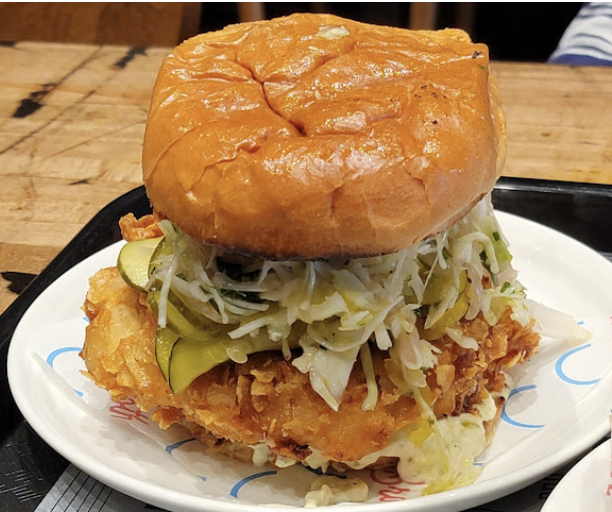 Track 15 signature dishes Lobster RollFish SandwichChicken Sandwich